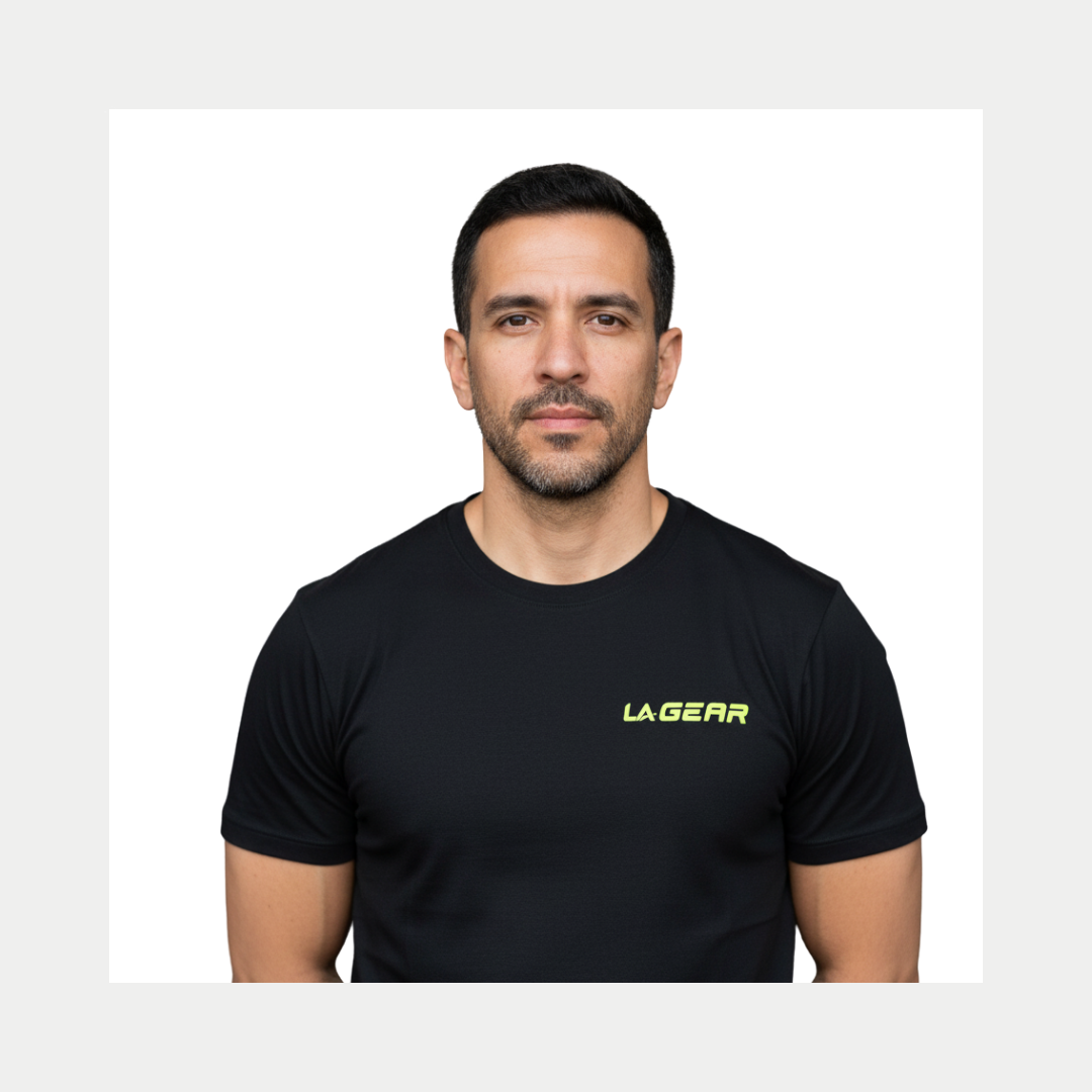 LA Gear Men's Performance Logo Tee | Black