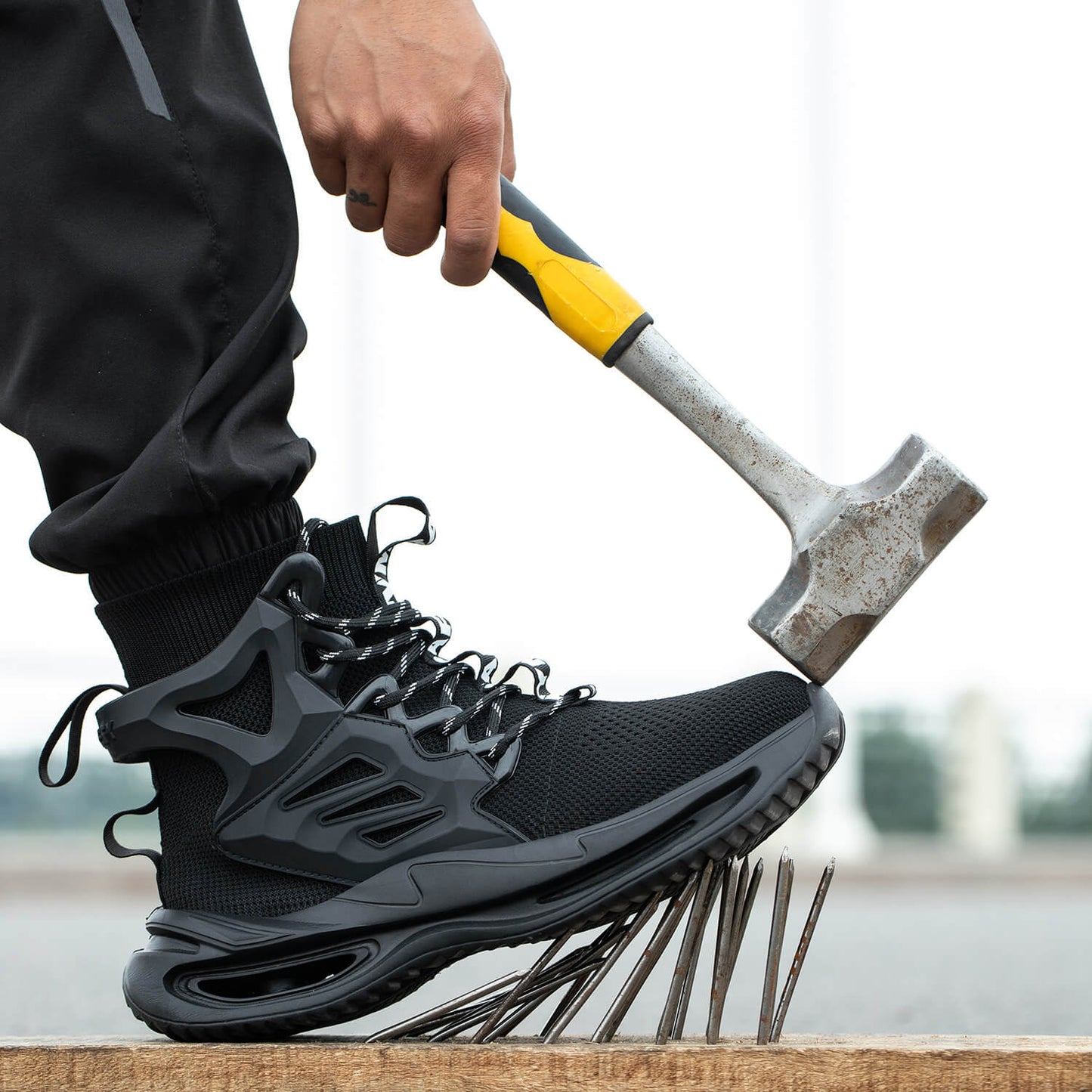 Maven Men's High-Top Steel Toe Work Shoes
