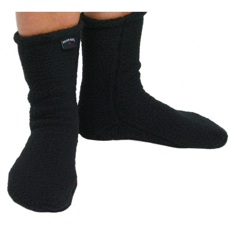 Polar Feet SUPER STRETCHY Fleece Socks - Black